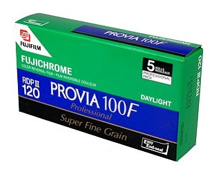 Fujichrome Provia 100F 100 iso 120 size RDPIII - 5 Roll Pro Pack