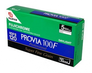 product Fuji Fujichrome Provia 100F 100 ISO 120 Size - 5 Pack