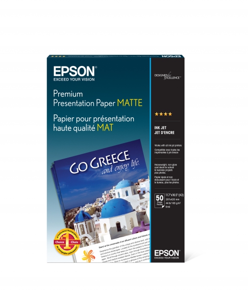 Epson Premium Presentation Matte Inkjet Paper A3/50 Sheets 