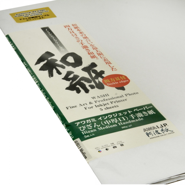 Awagami Bizan Natural Deckle Edge 200gsm Fine Art Inkjet Paper A1/5 Sheets