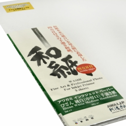 product Awagami Bizan White Thick Handmade Inkjet Paper - 300gsm A1/5 Sheets
