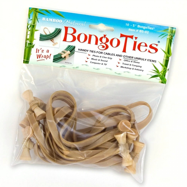 Bongo Ties 5 Elastic Cable Ties (10-Pack, Black) — Glazer's Camera