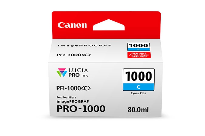 Canon PFI-1000C Cyan Ink Cartridge - 80ml