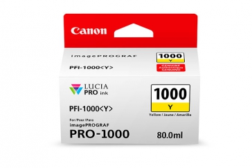  Canon PFI-1000Y Yellow Ink Cartridge - 80ml
