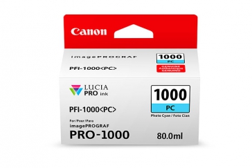 product Canon PFI-1000PC Photo Cyan Ink Cartridge - 80ml