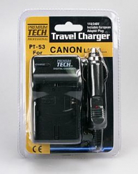 product Premium Tech Travel Charger PT-53 (for Canon LP-E6 Battery)