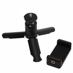 Phoneography Mini Tripod/Grip with Metal Ball Head and Phone Mount