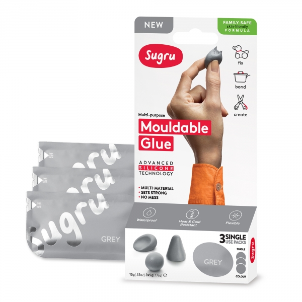 Sugru Moldable Multi-Purpose Glue (9-Pack/Black, White, Gray)