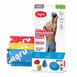 product Sugru Family-Safe Mouldable Glue - Red, Blue, Yellow 3 Pack - PAST DATE SPECIAL