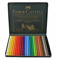 Faber-Castell Polychromos Colored Pencil Metal Tin, Set of 24, Lightfast  Colors