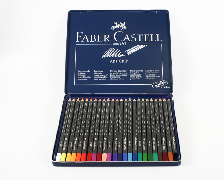 FABER-CASTELL 24 Triangular Shaped Color Pencils 