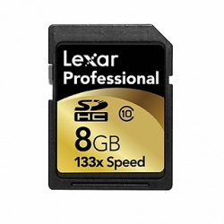 Lexar Professional 8GB SDHC 133x Secure Digital High Capacity Media Card
