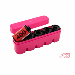 Japan Camera Hunter 35mm Film Hard Case Pink - Holds 5 Rolls of Film