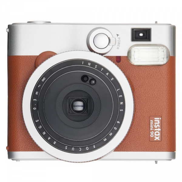 Fuji Instax Mini 90 Neo Brown/Silver Classic - Instant Film Camera 