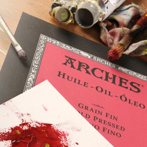 Arches Oil Paper Pad 140GSM Paper for Handcoloring - 9x12/12 sheet pad