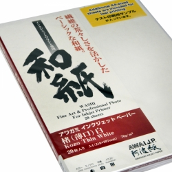 product Awagami Kozo Thin White Inkjet Paper - 70gsm A4/20 Sheets