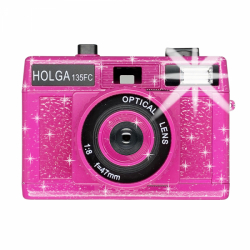 product Holga 135FC 35mm Film Camera - Pink Sparkle