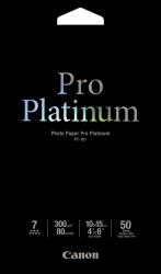 product Canon Photo Pro Platinum Glossy Inkjet Paper - 300gsm 4x6/50