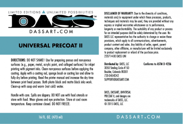DASS ART Universal Precoat II – 16 oz.