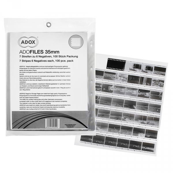 Adox ADOFILE Negative Sleeves for 35mm 7 strips of 6 Negatives - 100 pack 