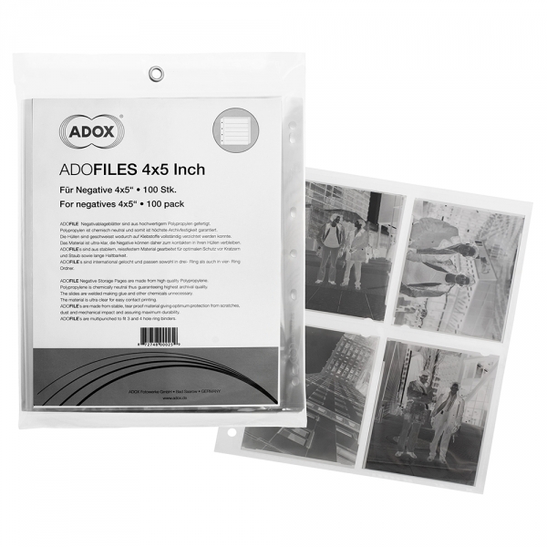 Adox ADOFILE Negative Sleeves for 4x5 - 100 pack 