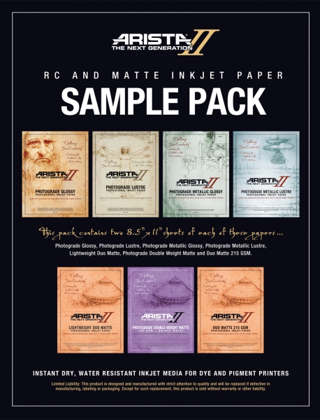 Arista II RC and Matte Inkjet Paper Sample Pack 8.5x11/14 Sheets