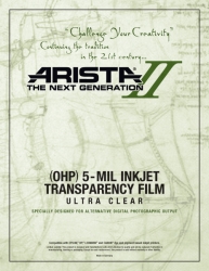 product Arista-II Inkjet OHP Ultra Clear 5-mil Transparency Film - 11x14/20 Sheets