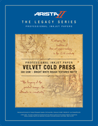 Arista-II Legacy Series Velvet Cold Press Inkjet Paper - 300gsm 24 in. x 10 ft. Roll