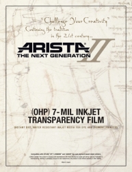 product Arista-II Inkjet OHP 7-mil Transparency Film - 8.5x11/100 Sheets
