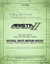 product Arista-II Fine Art Natural Cotton Matte Inkjet Paper - 210gsm 11x17/50 Sheets