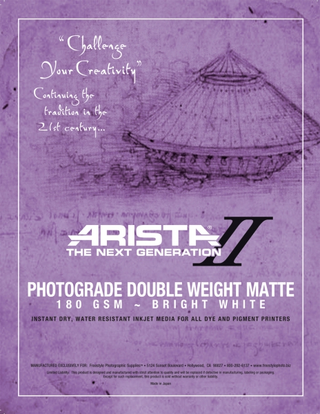 Arista-II Double Weight Fine Art 180gsm Inkjet Paper 16x20/20 Sheets