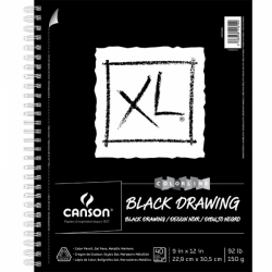 product Canson XL Black Spiral Sketchpad - 9x12/40 Sheets