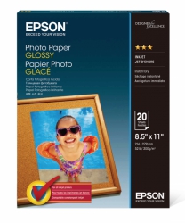 product Epson Photo Paper Glossy Inkjet Paper - 225gsm 8.5x11/20 Sheets 