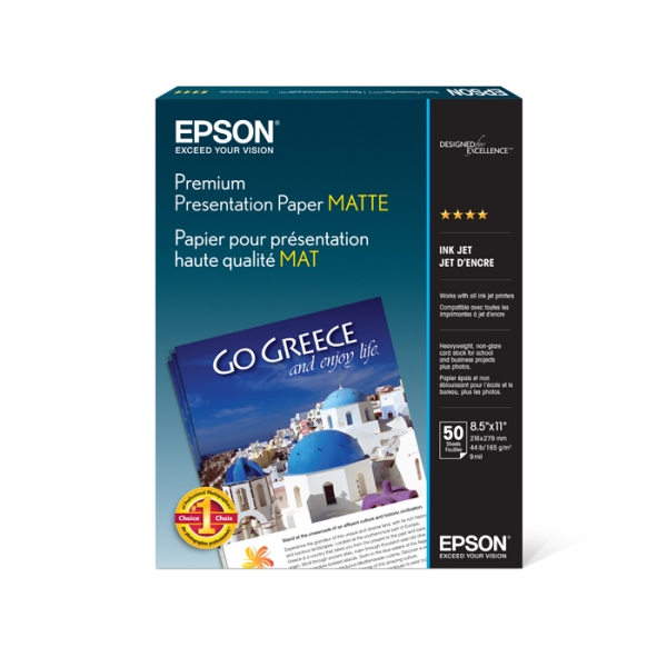 Epson Premium Presentation Matte Inkjet Paper 8.5x11/50 sheets