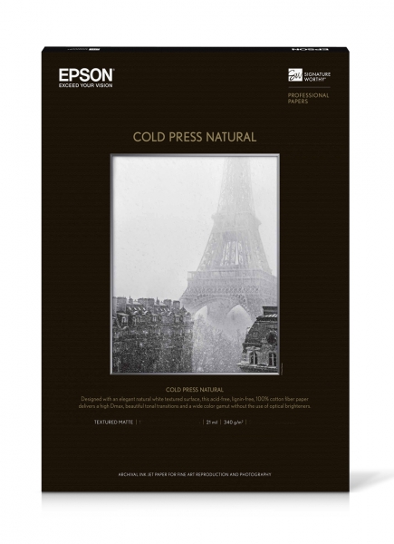 Epson Cold Press Natural Inkjet Paper 8.5x11/25 Sheets