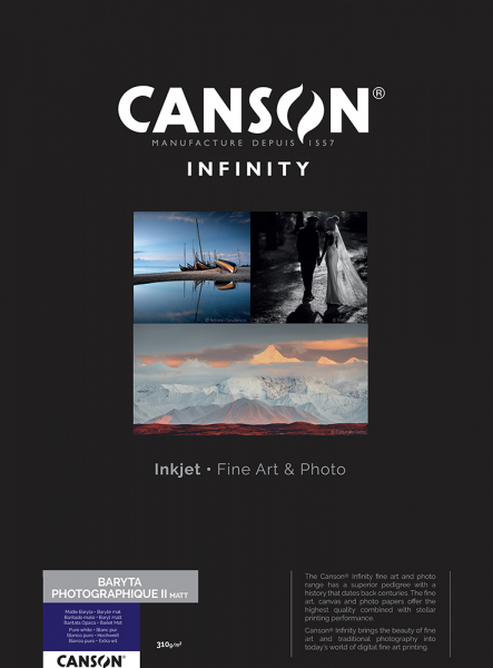 Canson Baryta Photographique II Matte 310gsm 13x19/25