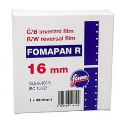 Foma Fomapan R100 BW Reversal Film 16mm x 100 ft. - Single Perforated