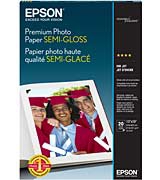 Epson Premium Photo Paper Semi-gloss Inkjet Paper 13x19/20 sheets (formerly known as Premium Semi-Gloss Photo Paper)