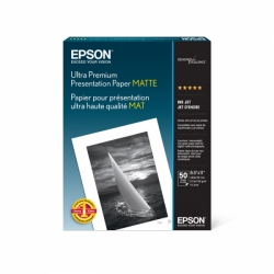 Epson Ultra Premium Presentation Matte Inkjet Paper 8.5x11/50 Sheets