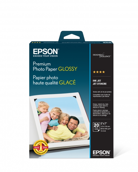 Epson Premium Photo Paper Glossy 5x7/20 sheets Borderless (formerly know as Premium Glossy Photo Paper)