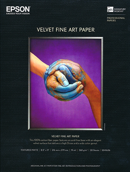 Epson Velvet Fine Art 8.5x11/20 Sheets