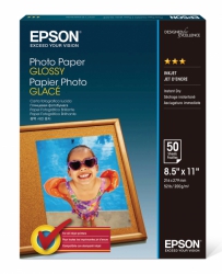 product Epson Photo Paper Glossy Inkjet Paper - 225gsm 8.5x11/50 Sheets 