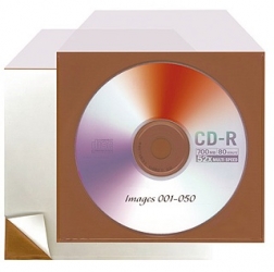 Lineco Corrosion Intercept CD/DVD Protector w/Angle Flap  &amp; Adhesive Backing - 10 pack