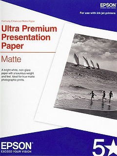 Epson Ultra Premium Presentation Matte Inkjet Paper - 250gsm 17x22/50 Sheets