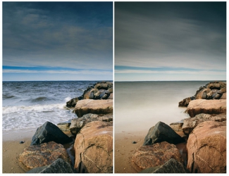 Sample image without filter on left and with filter on right.