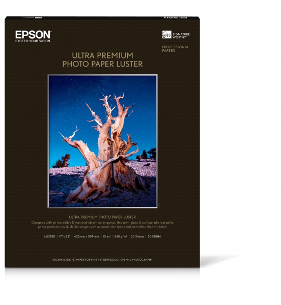 Epson Ultra Premium Photo Luster 240gsm Inkjet Paper 17x22/25 sheets