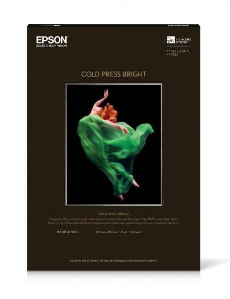 Epson Cold Press Bright Inkjet Paper 17x22/25 Sheets