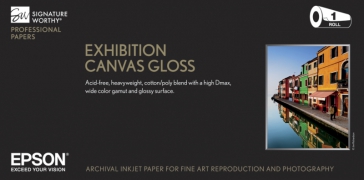 Epson Exhibition Canvas Gloss 420gsm Inkjet Paper 17 in. x 40 ft. Roll