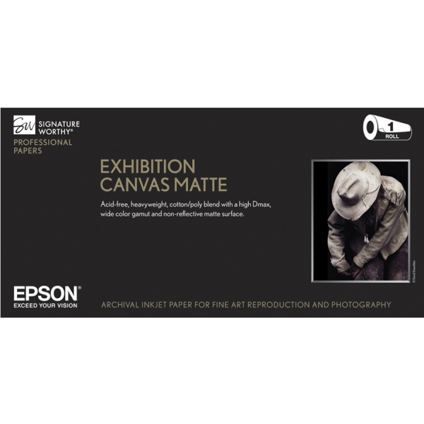 Epson Exhibition Canvas Natural Matte 395gsm Inkjet Paper 13 inch x 20 ft. Roll