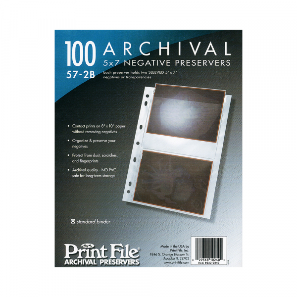Print File Archival Storage Page for Negatives, 5x7 - 032-0240